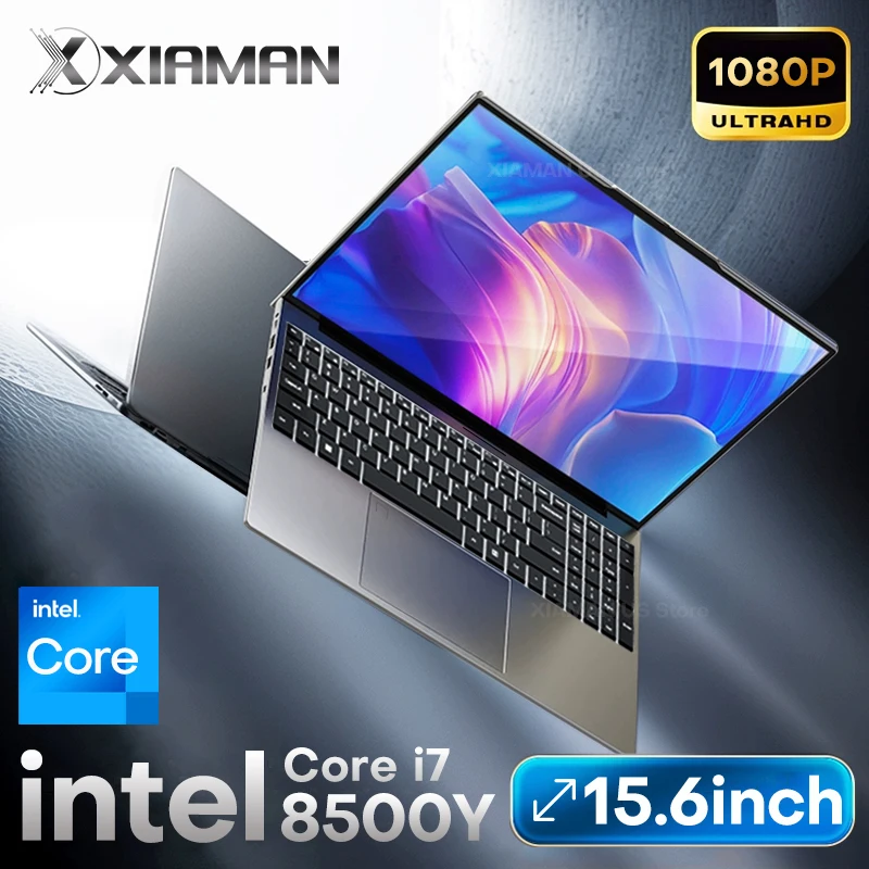 Xiaman 17.3 "computador portátil para jogos windows 11 pro intel celeron n5095 laptops teclado retroiluminado 16gb ram 1tb ssd notebook pc