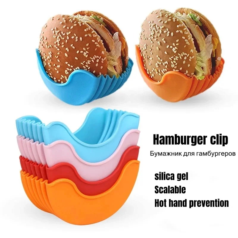 Silicone Burger Maker Mold Burger Holder Box Kitchen Accessories Hamburger Meat Beef Grill Food Utensils Burger Buddy Utensils