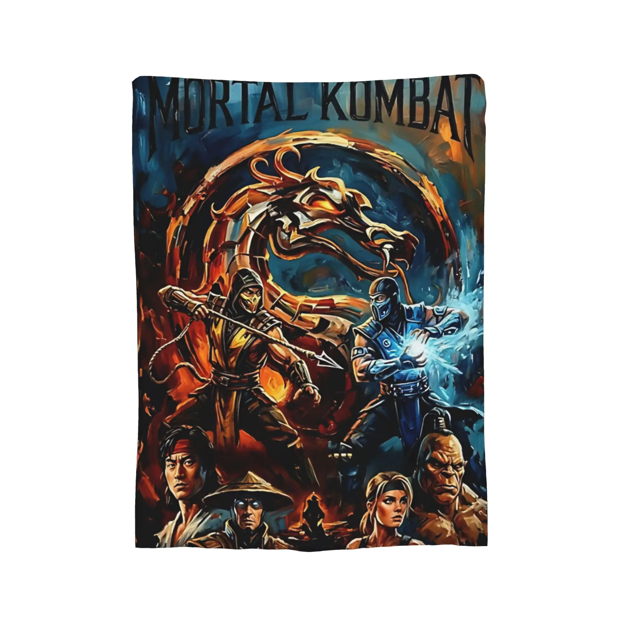 Scorpion vs. Sub-Zero- An Eternal Rivalry Mortal Kombat  Blankets  Plush Funny Warm Throw Blanket for Home Spring Autumn