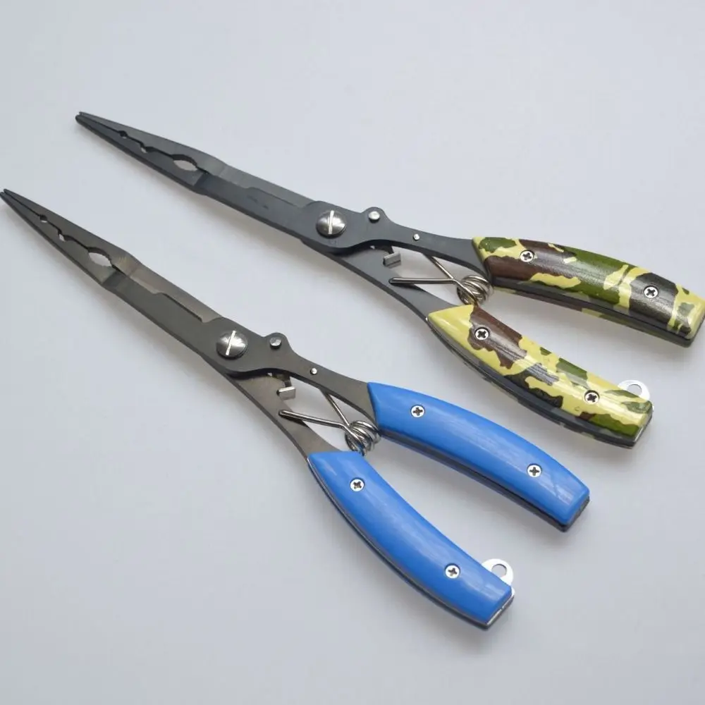 

Line Cut Fishing Pliers Multi-functional with Rubber Handle Fish Mouth Pliers Hook Anti-slip Stainless Steel Fish Grip Lip Clamp