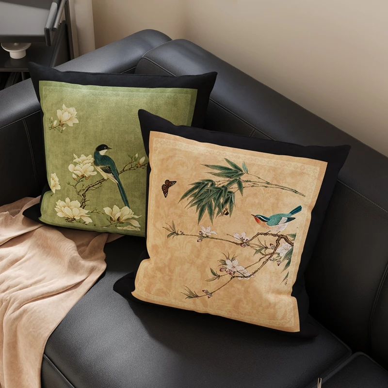 New Chinese Style Sofa Backrest Pillow Luxury Sensation Bedroom Living Room Decorative Cushion Homestay Window  Pad