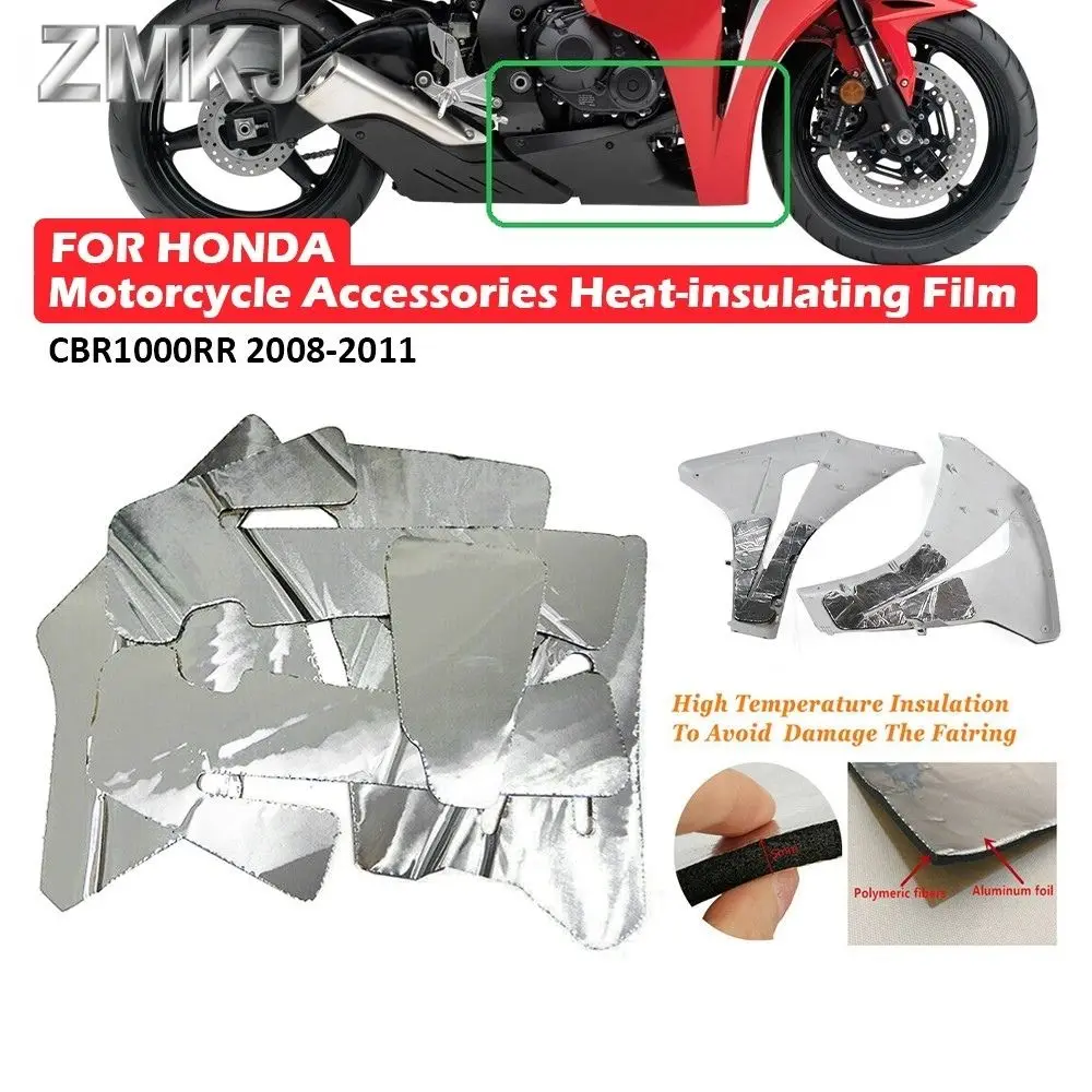 Protection thermique de carénage pré-découpée en éponge isolante pour Honda CBR1000RR 2008-2011