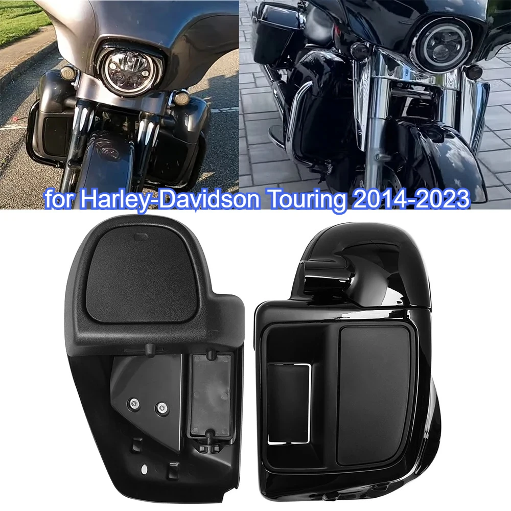 

Черный вентилируемый обтекатель-грелка для ног (нижний) для мотоциклов Harley Touring CVO Road King Electra Street Glide Special FLHR 14-23