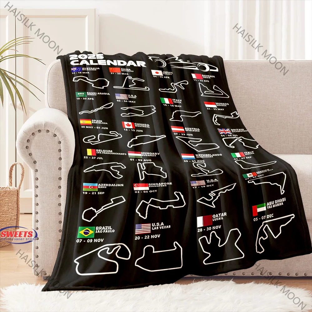 1 قطعة Nurburgring F1 بطانية المسار الدولي لغرفة المعيشة غرفة نوم أريكة مكتب الترفيه هدية عيد ميلاد لابن الزوج أبي #4