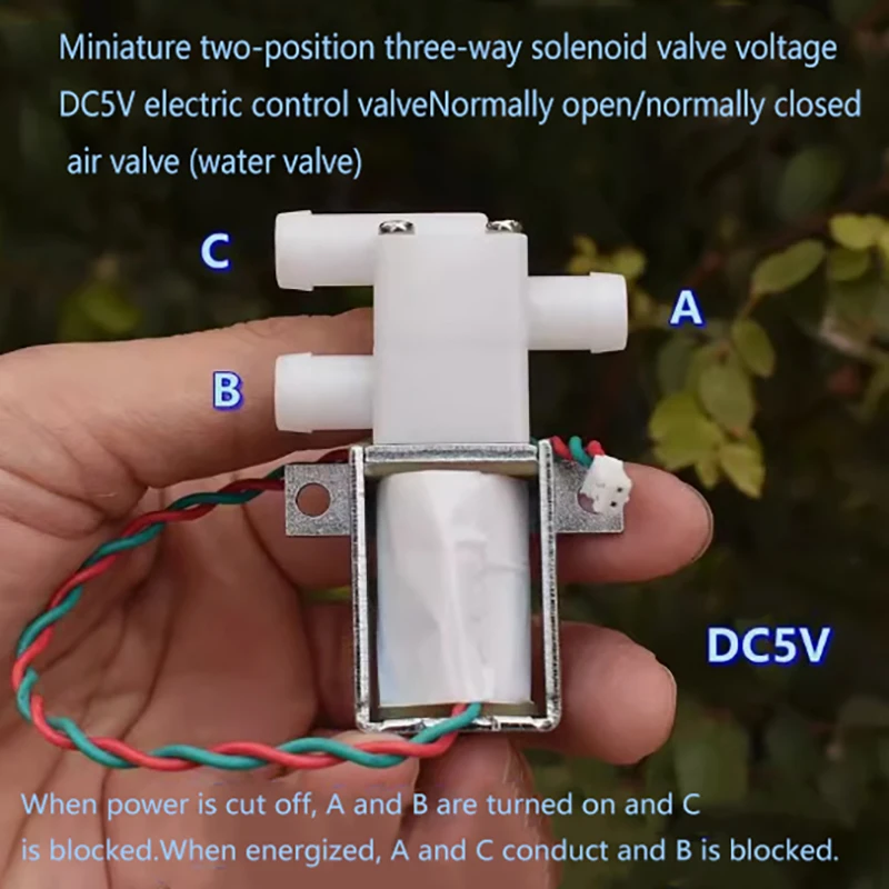 

DC 5V / DC 12V 2-Position 3-Way Small Mini Electric Solenoid Valve NO/NC Micro Mini Electromagnetic Water Air Flow Control Valve