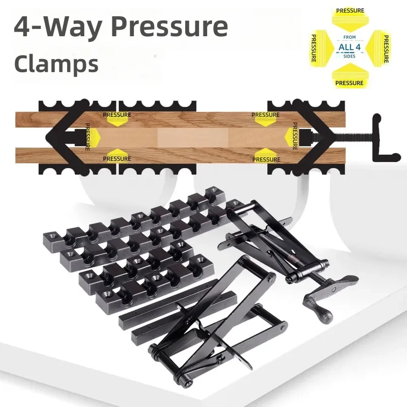 4 Way Woodworking Clip Thick Panel Fixed Positioning Puzzle Fixture Woodworking Tools for Carpentry Joinery Assembly DIY