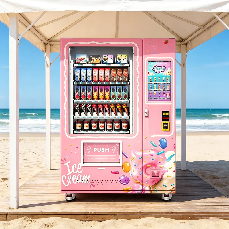 Máquina Expendedora Automática de Agua Helada, Bebidas y Snacks, Máquina Expendedora Automática de Alimentos Congelados y Helados con MDB Personalizado