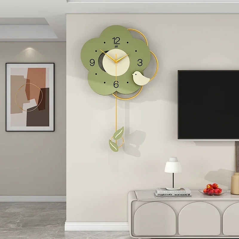 Luxury Wall Clock for Girls Small Unique Design with Flowers Queen Pattern Silent Non Ticking Bedroom Kids Room Home Decor Gift