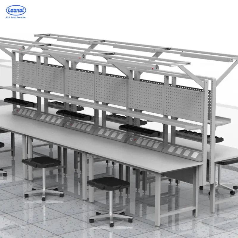 Leenol ESD Workbench Height Adjustable Electronic Antistatic Workbench For Workshop Lab