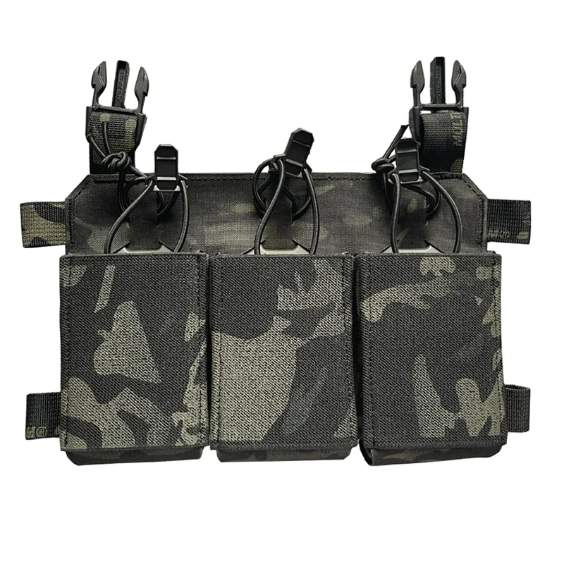 

Airsoft Vest Magazine Bag Tactical 556 762 545 Triple Magazine Pouch Expansion Conversion Mag Carrier Front Panel