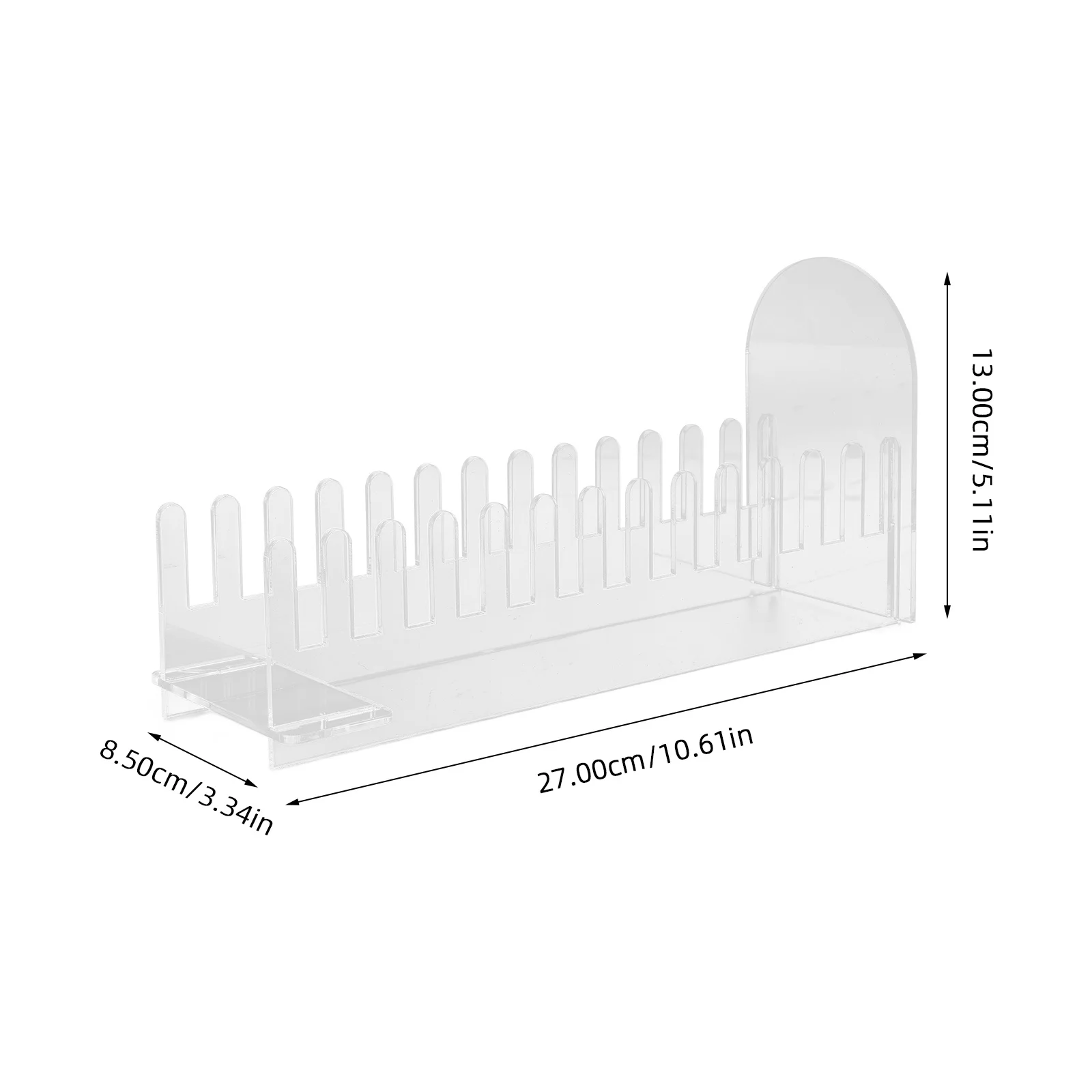 Soporte de exhibición de tarjetas de felicitación acrílico, organizador de diseño transparente con múltiples ranuras, soporte para postales de eventos, estante, decoración de escritorio al por menor