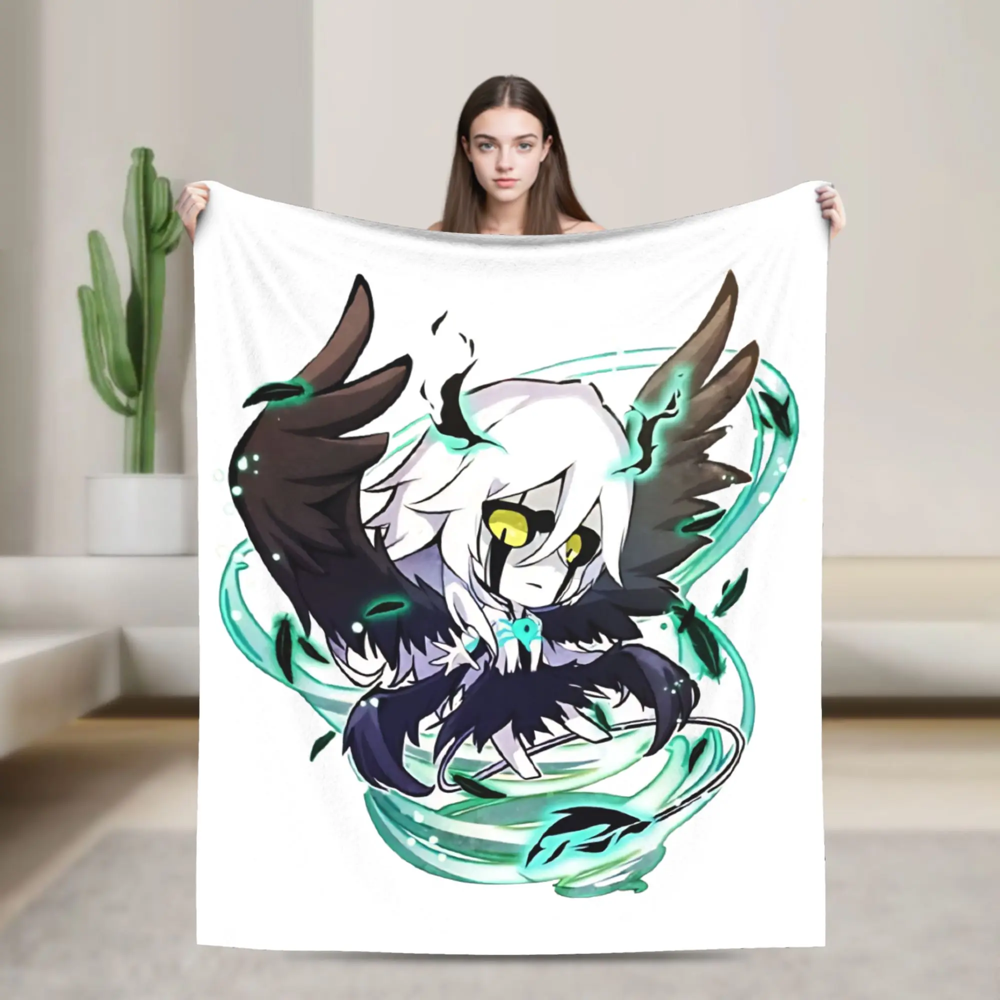 Inner Hollow Plush Blankets Bleaches Anime Funny Throw Blankets for Home 150*125cm Rug Piece