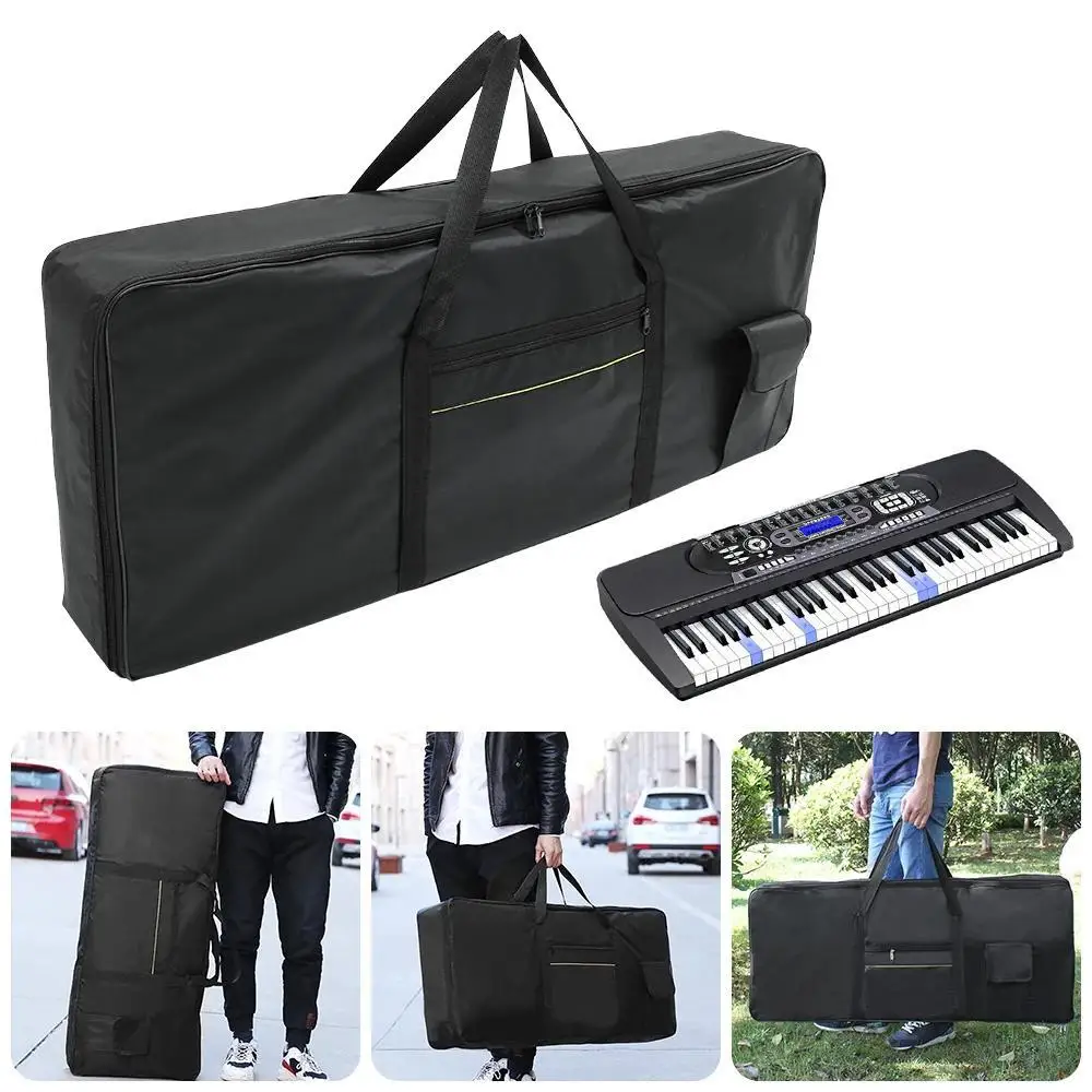 61 Keys Instrument Keyboard Bag 500D Oxford Cloth Thicken Piano Protective Storage Bag Portable Waterproof Electronic Organ Bag