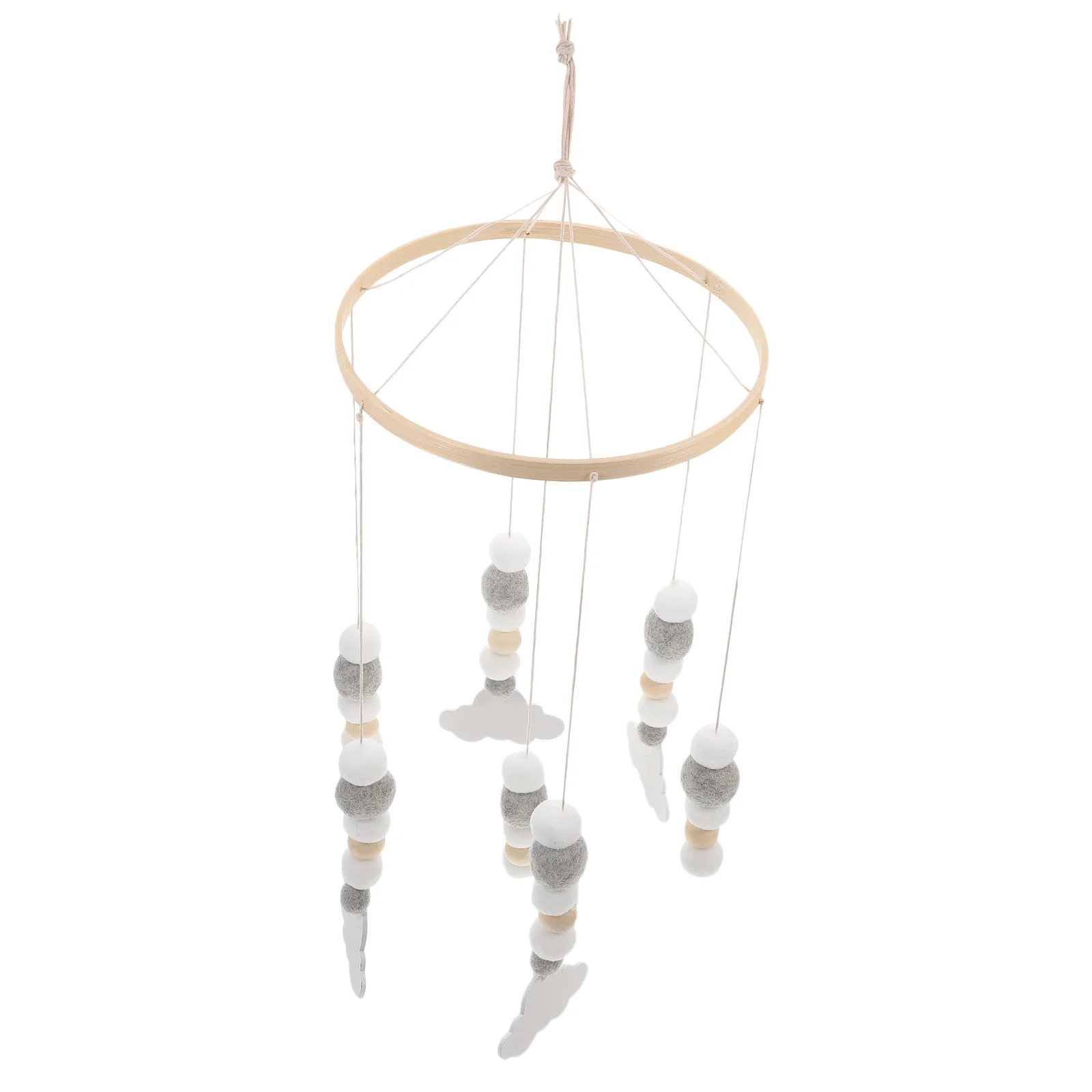 Boêmio berço móvel bola de feltro pingente pendurado decoração móvel do bebê para berço menina berçário decoração pendurado decorações
