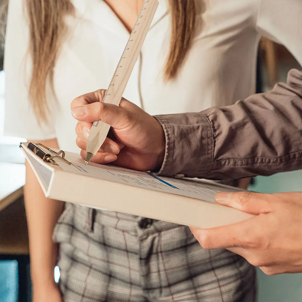 

6Pcs Carpenter Ballpoint Pens with Scale Industrial Drafting Pen for Woodwork Building Workbench Use Degradable Design