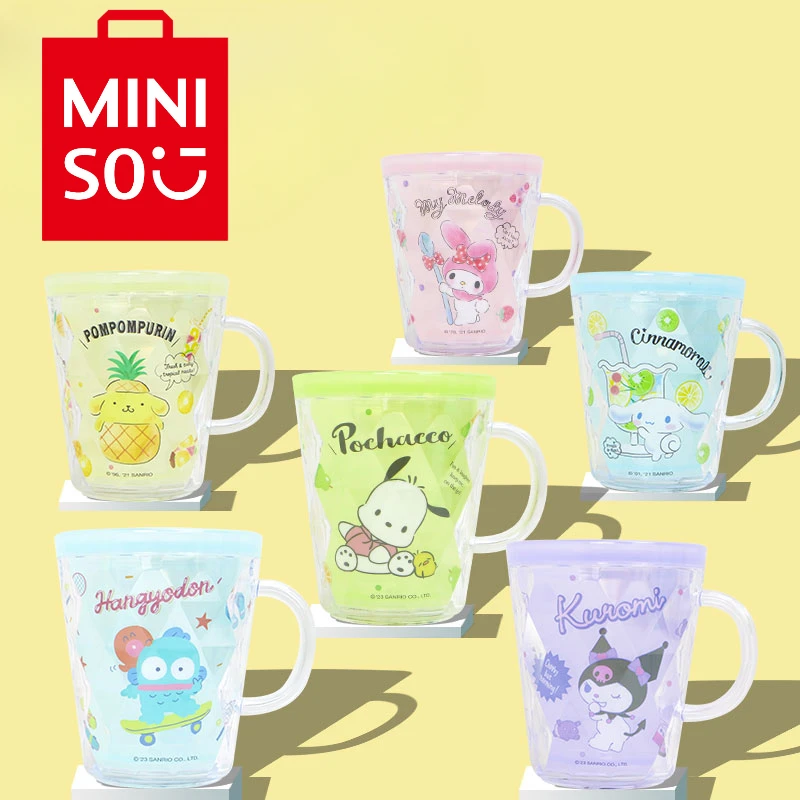 

MINISO Cartoon Animation Sanrio Cute Kuromi Double-layer Mouthwash Cup 260mL My Melody Teeth Brushing Cup Pochacco Gifts