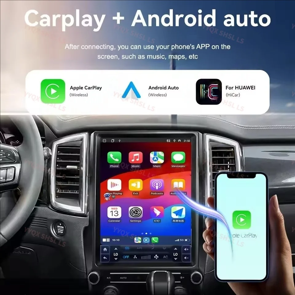 12.3 بوصة أندرويد 14 لفورد رينجر ايفرست 2016-2021 راديو السيارة سماعة لاسلكية تعمل بالبلوتوث CarPlay الوسائط المتعددة رئيس وحدة شاشة تعمل باللمس