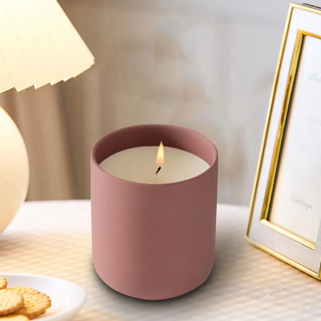 Cylinder ceramiczny świecznik świecznik Tealight świecznik Pen Pot na ozdoby na środek stołu pędzel do makijażu walentynki