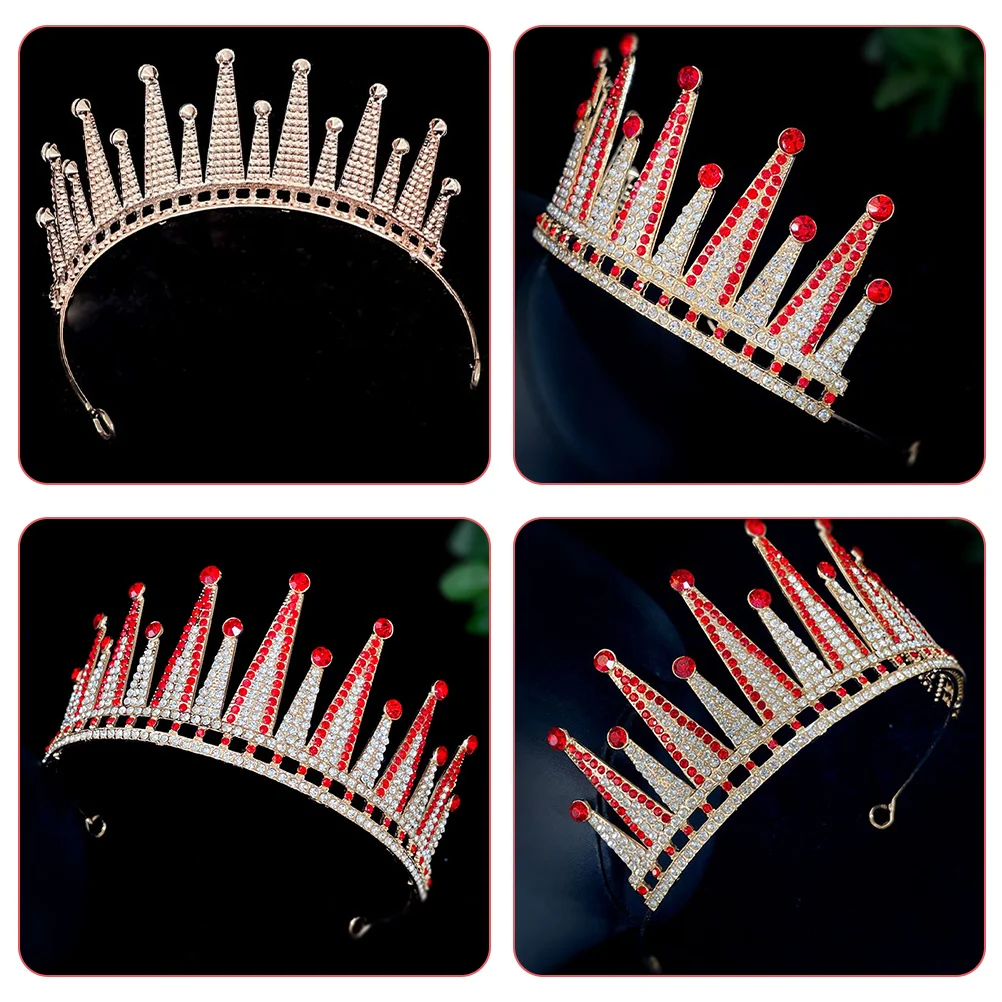 Corona nupcial barroca con diamantes de imitación, Tiara clásica para boda, fiesta de graduación, tocado, accesorio para el cabello para mujer, disfraz de princesa para novia