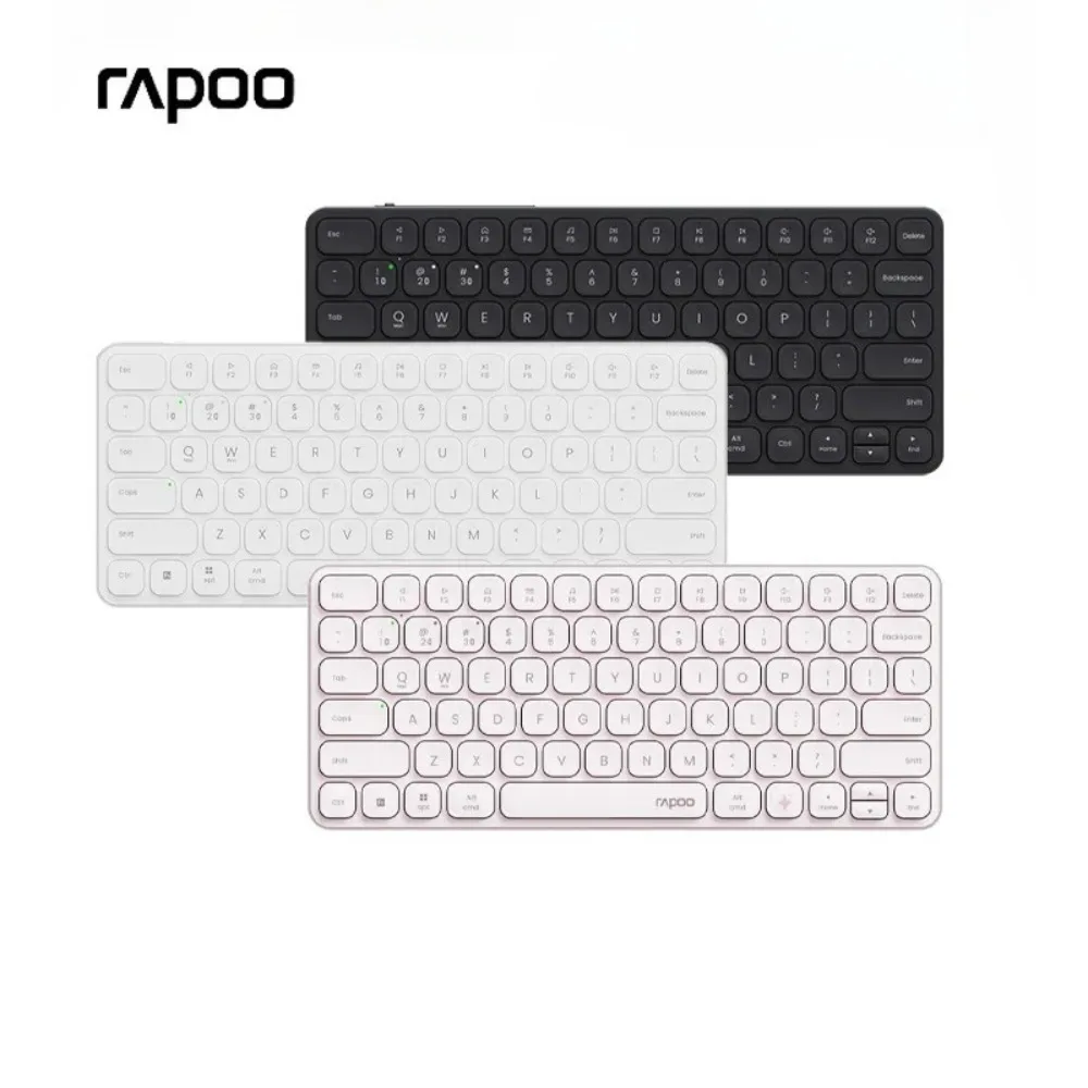 

Rapoo E9050L Membrane Keyboard Tri-mode Bluetooth Wireless Ultra-thin Office Mute Long Endurance Keyboard Office Pc Accessories