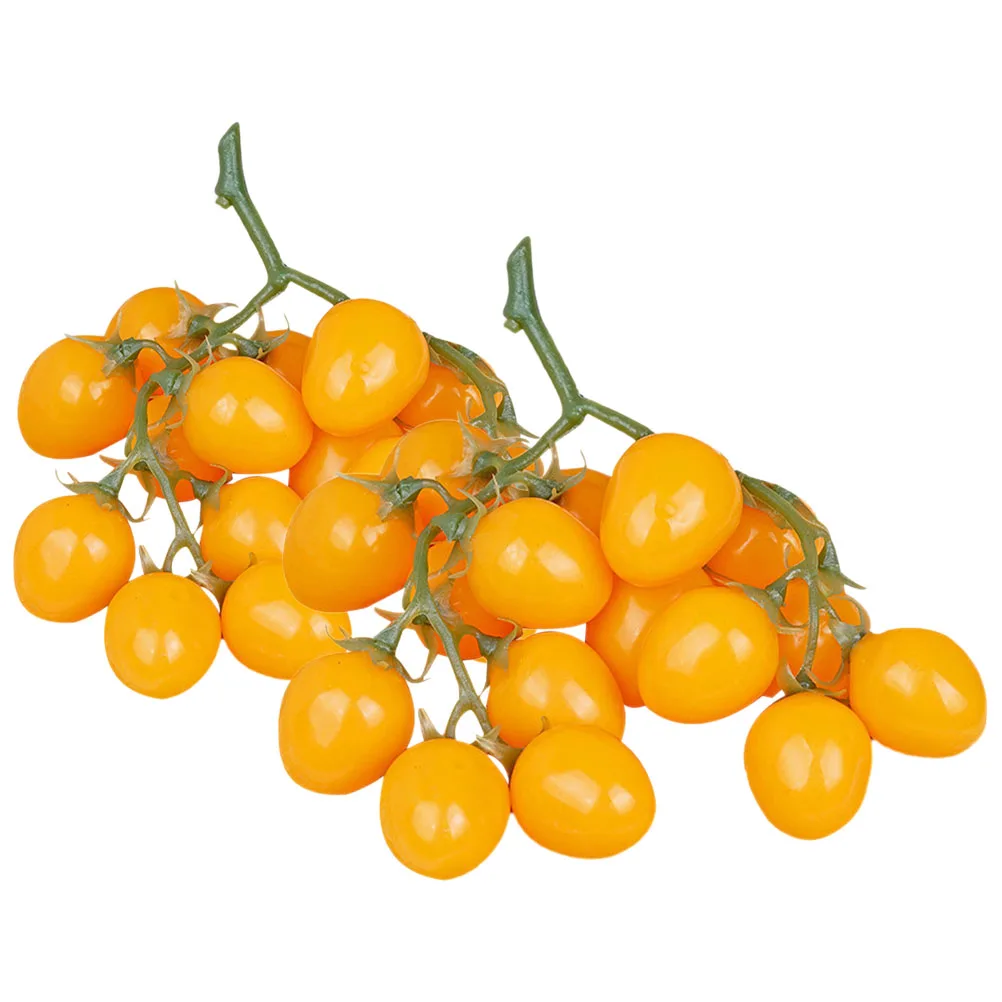

2pcs Red Simulated Tomato Small Lifelike Cherry Tomatoes Fake Vegetables Home Decor Party Supplies Kitchen Photo Prop Non