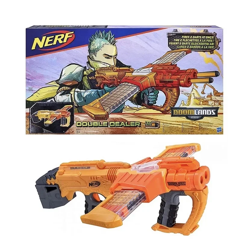 Hasbro Heat Nerf Doomlands Double Dealer Desert Wasteland Double Hitter Launcher Hand Model Gift Back To School Anime Toys