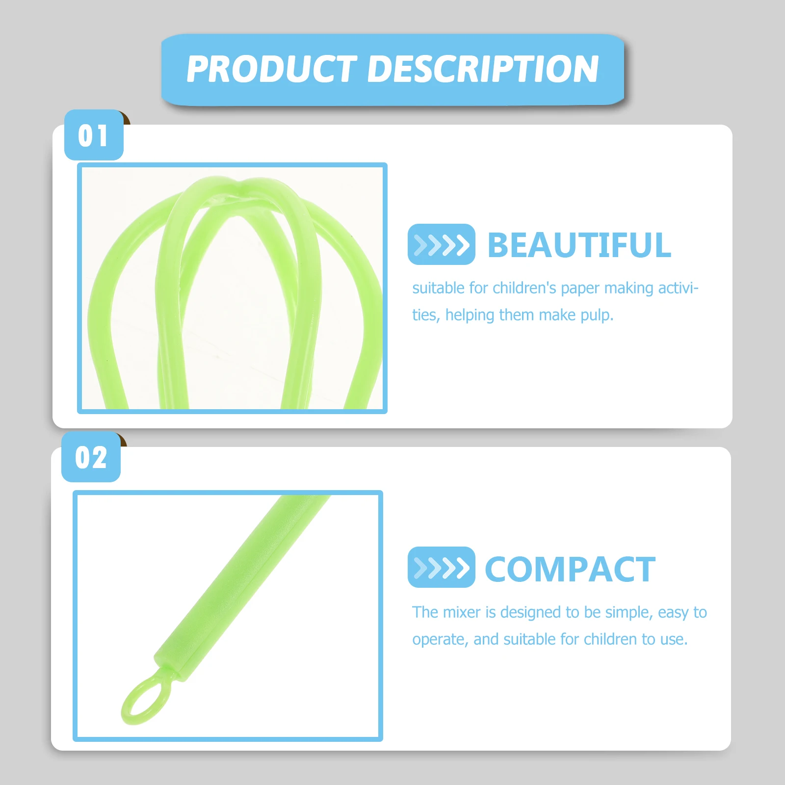 

10 Pcs Pulp Stirrer Homemade Paper Supplies Mixer for Diy Balloon Making Tool Supply Light Green Handicraft Child