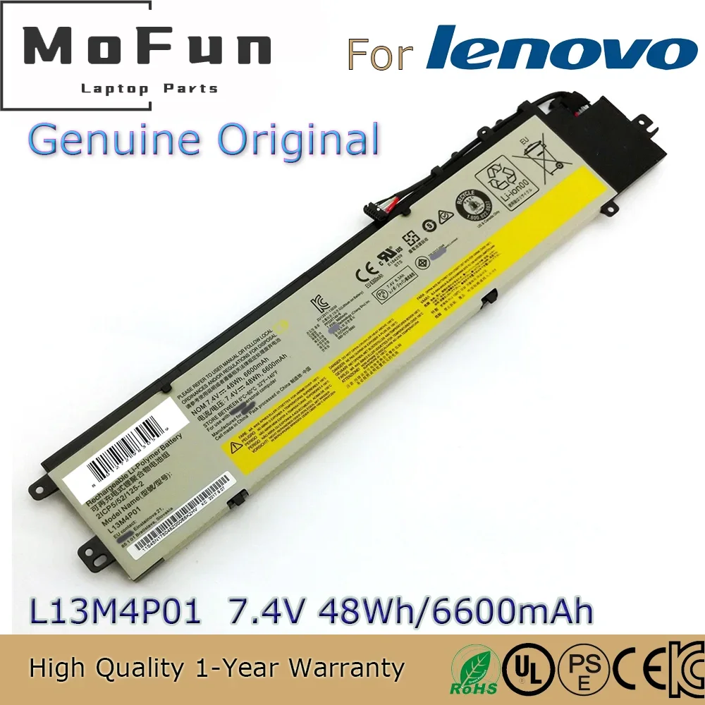 

Brand New Original L13M4P01 7.4V 6600mAh Laptop Battery for Lenovo Erazer Y40-70-ISE Y40-80 L13L4P01 L13C4P01 etc.