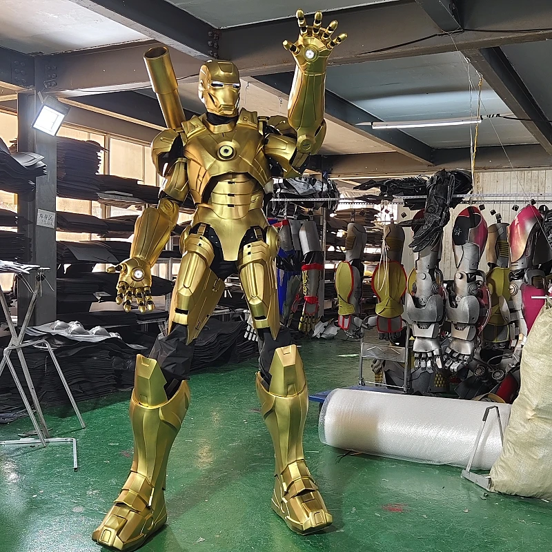 New Golden Iron Man Mecha Autobot Wasp Version 1:1 Ratio Wearable Costume Boy Toy Anime Adult Toys Birthday Gift