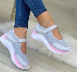 Zapatillas de Mujer, Zapatillas de deporte a la moda, calcetines con plataforma de malla, sandalias con agujeros, Tenis femeninos, zapatos deportivos transpirables para Mujer