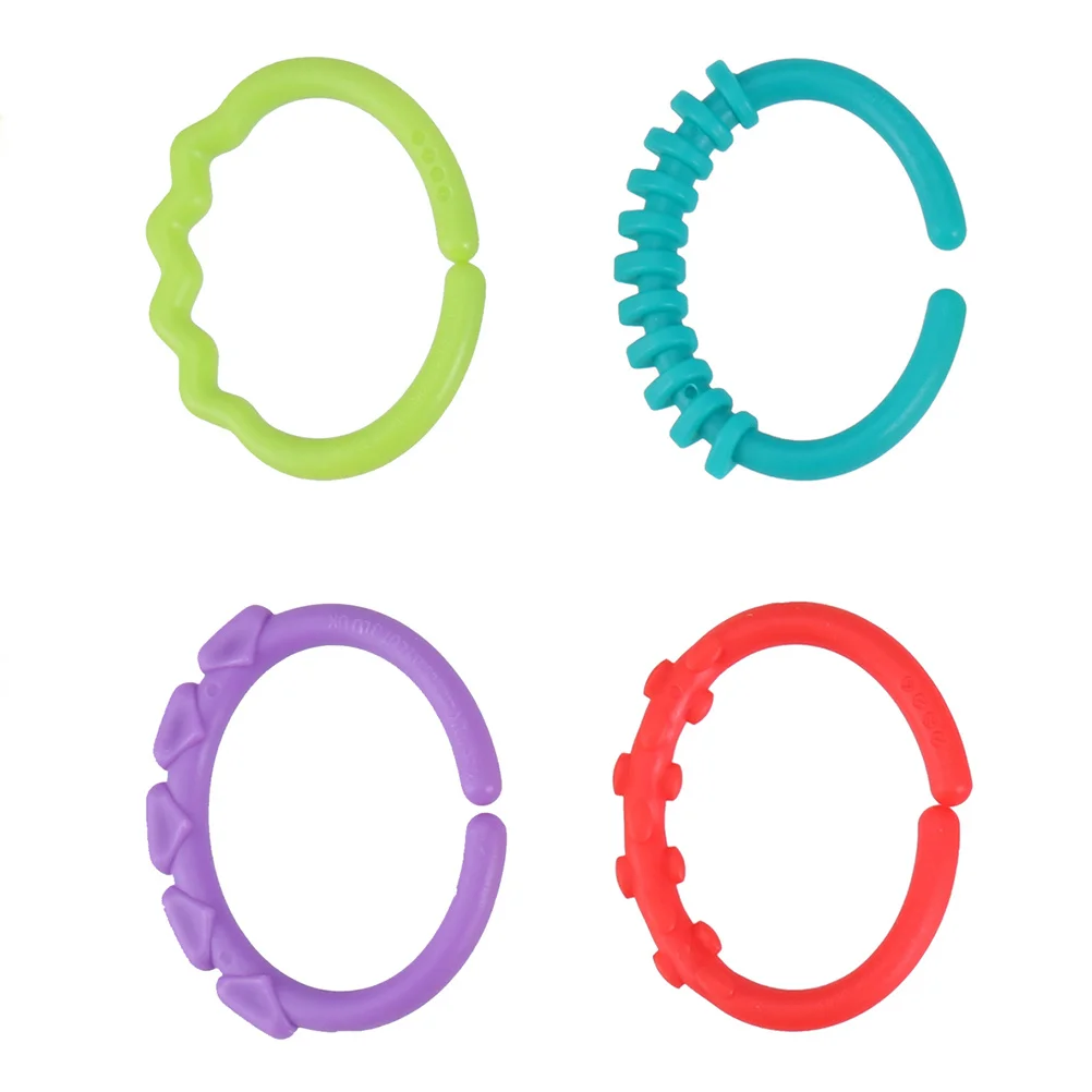 48 قطعة حلقات عضاضة الطفل الروابط لينة آمنة عضاضة مقعد السيارة عربة الرضع وصلات السفر عربة لعب ألعاب الأطفال #3