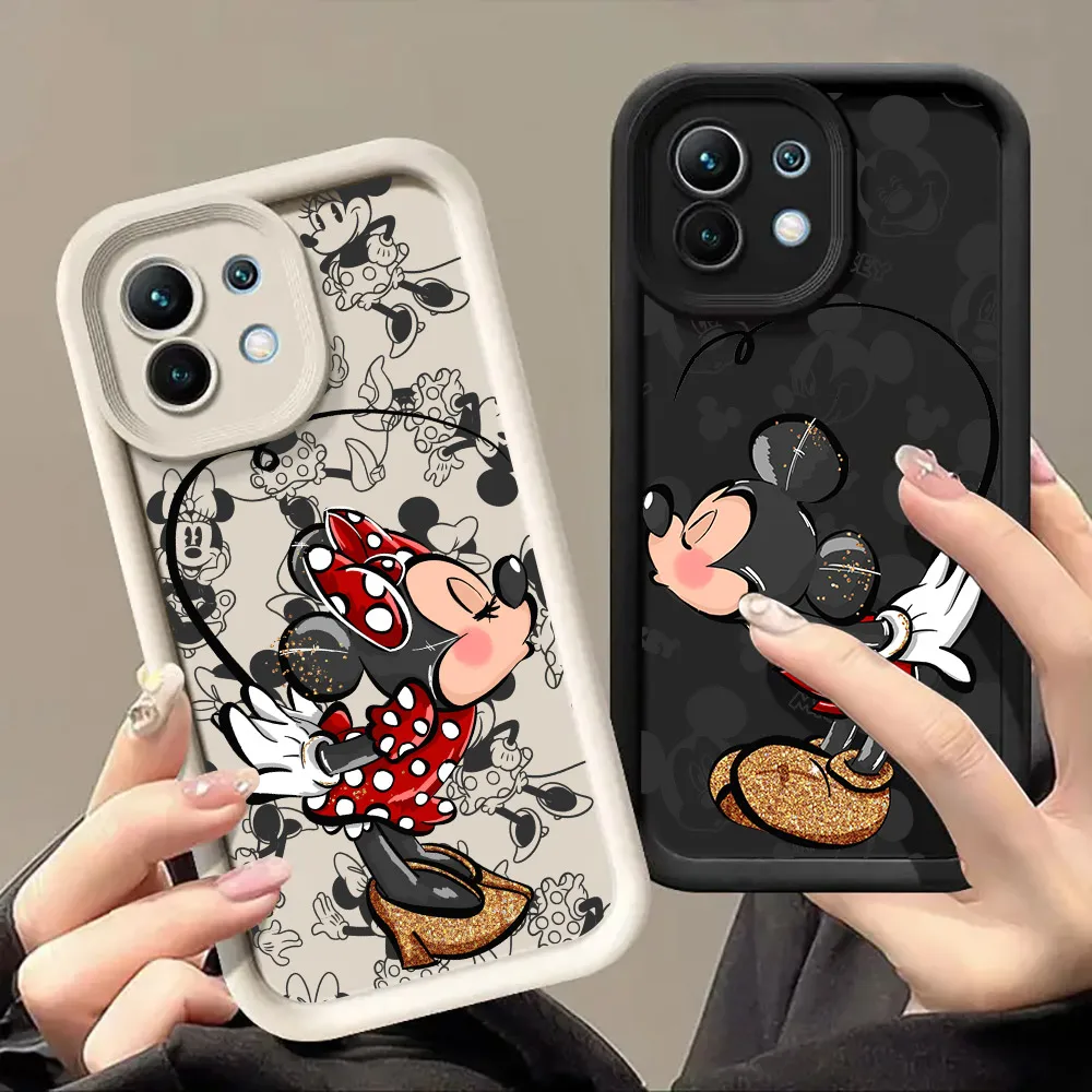 

Disneys Mickey Minnie Mouse Love Silicone Case For Xiaomi 15T 14T 13T Pro 15 Ultra 17Pro Poco F7 X7 X6 M6 M7 Pro 5G Phone Cover