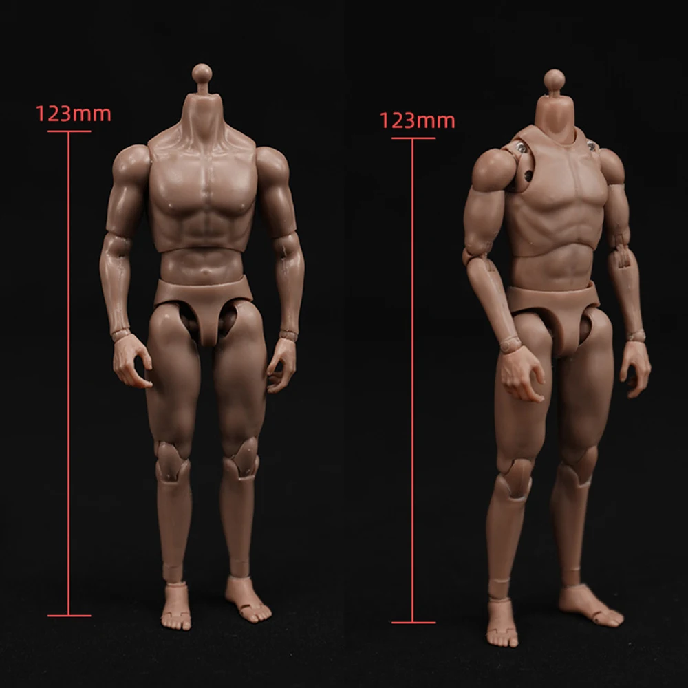 MB101 MB102 1/12 Scale New Joint Body Model 6‘’ Soldier Nude Action Figure Super Flexible Body Toys for 1:12 Head