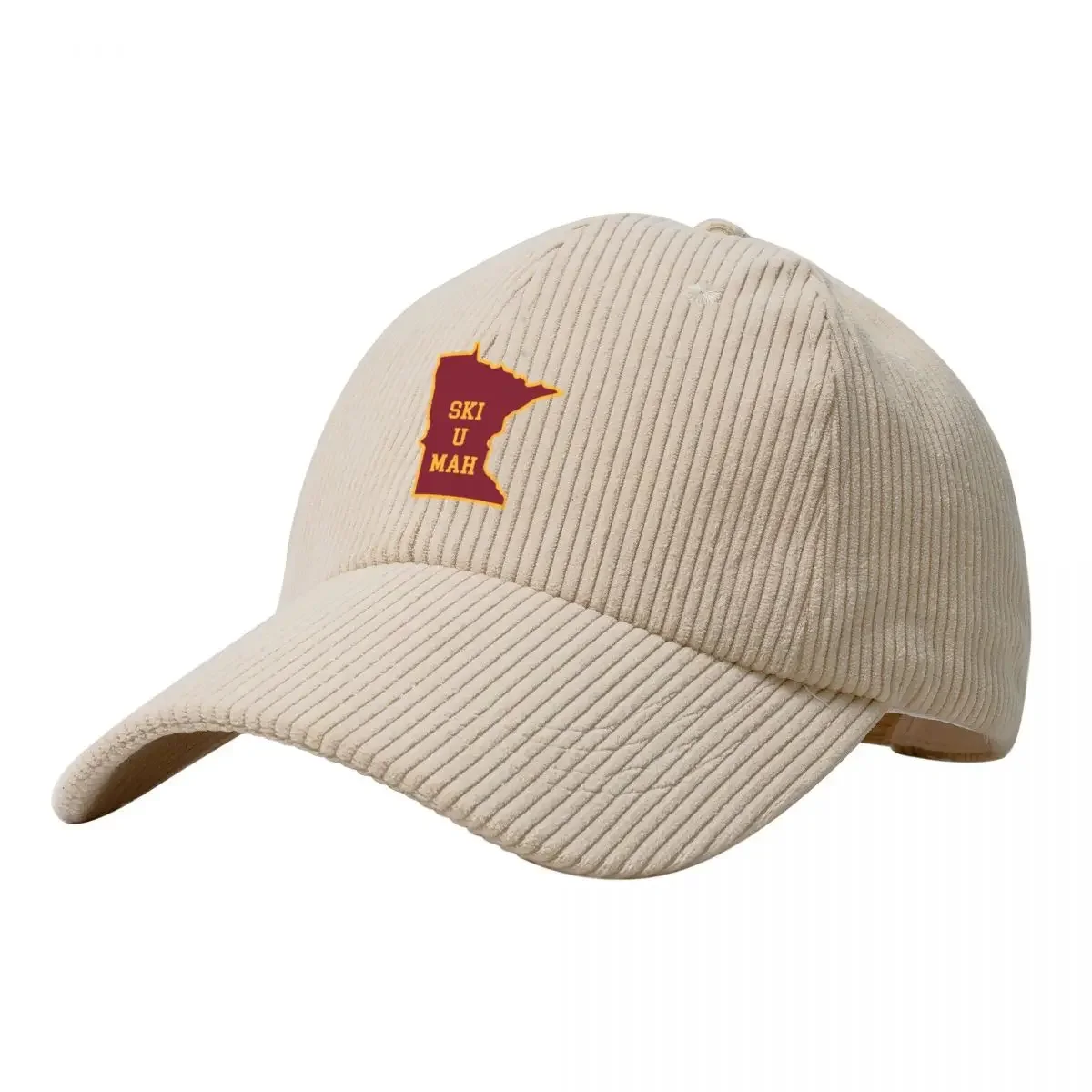 Ski U Mah MN Outline Corduroy Baseball Cap Sunscreen Hat Man For The Sun Women's Beach Visor Men's