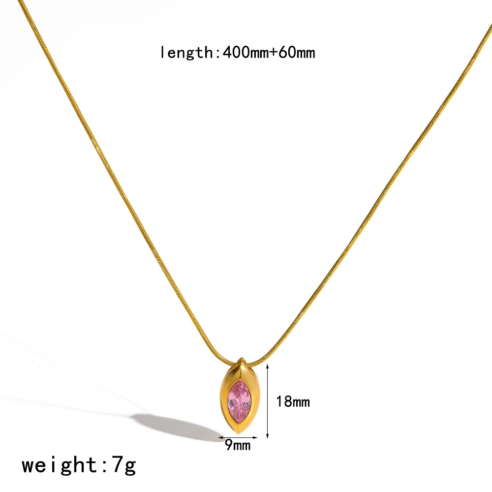 Damen-Halskette mit Pentagramm-Zirkon-Anhänger aus 316L Edelstahl, schlichtes Design, wasserdicht, Schmuckgeschenk – Detail 12