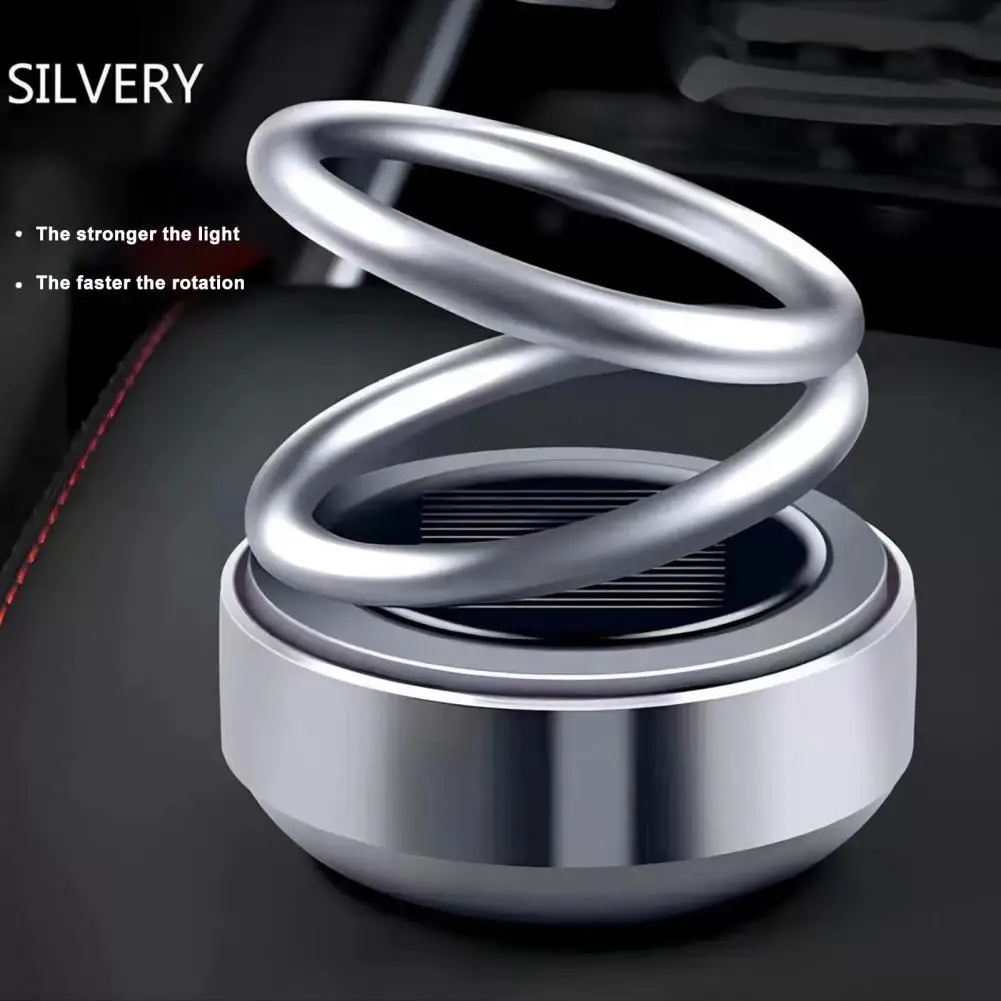 Sun-powered Car Air Freshener Car Odor Eliminator Sustainable Solar-powered Car Air Freshener Dual-ring for Accessories