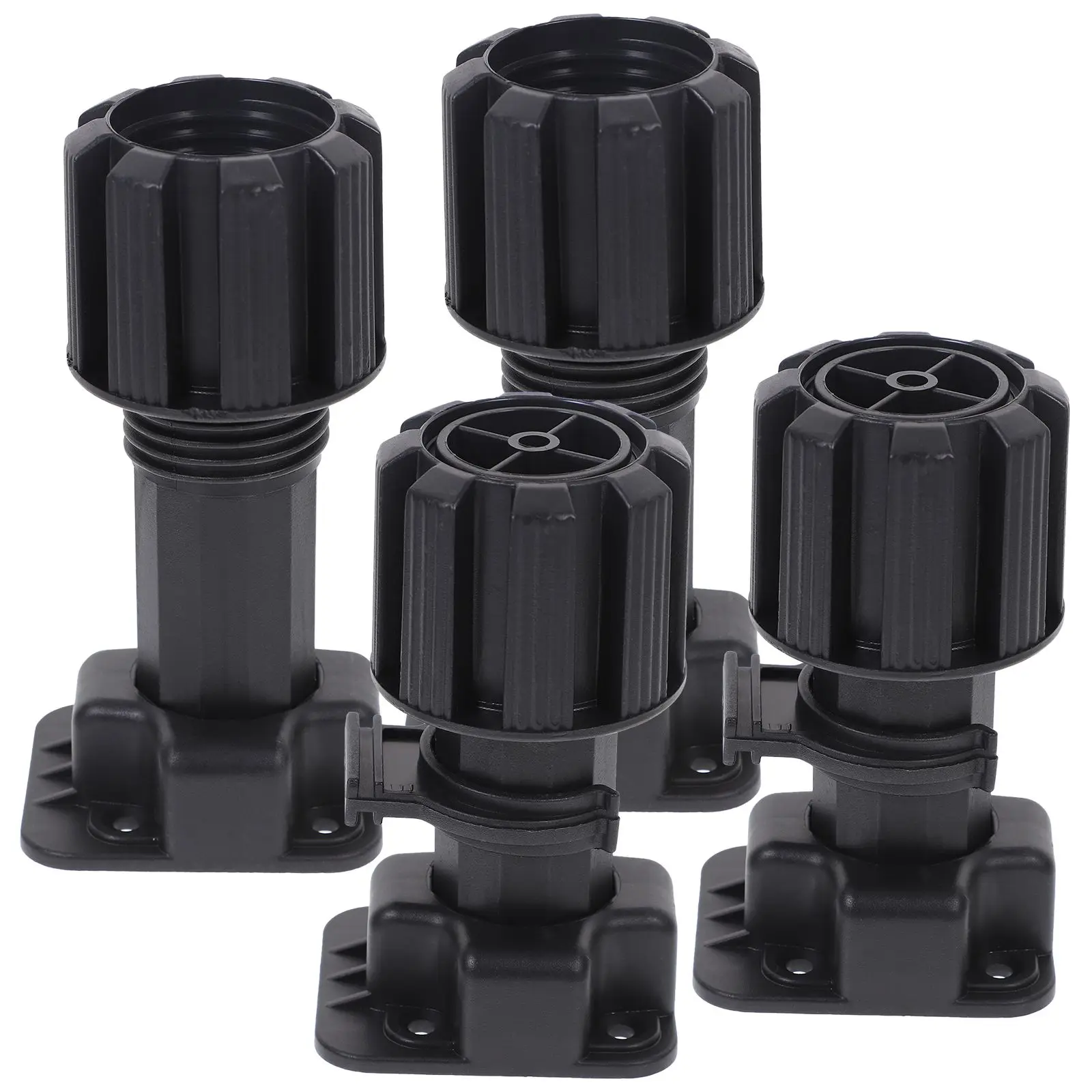 

4 Pcs Adjustable Furniture Legs PP Material Heavy Duty Spiral Levelers for Cabinets Wood Furniture Uneven Floors Solution