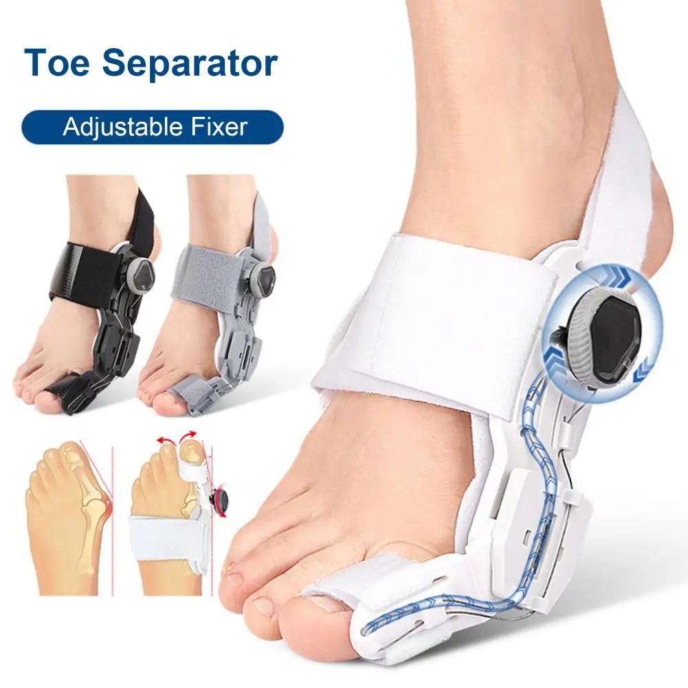 Toe Separator Bunion Corrector Orthopedic Toe Straightener with Anti-Slip Heel Strap Silicone Pad Bunion Relief Toe Corrector