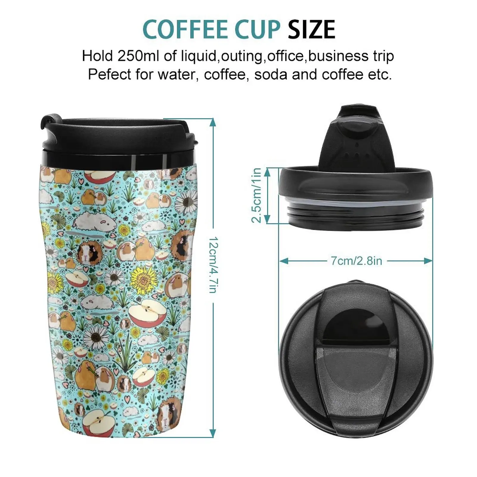 New Guinea Pigs in Blue Travel Coffee Mug Cup Set Set Coffee Travel Mug Beautiful Tea Mugs