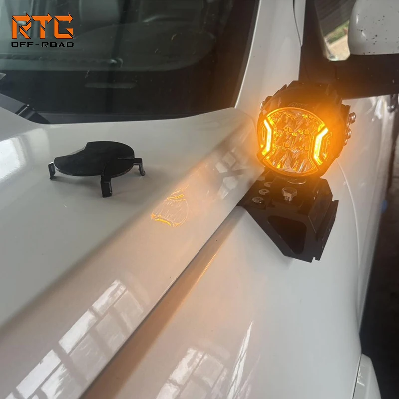 Soporte de luz auxiliar RTG para JMC Yuhu 7 2020-2025, soporte de foco, modificación, soporte de foco de luz de capó delantero