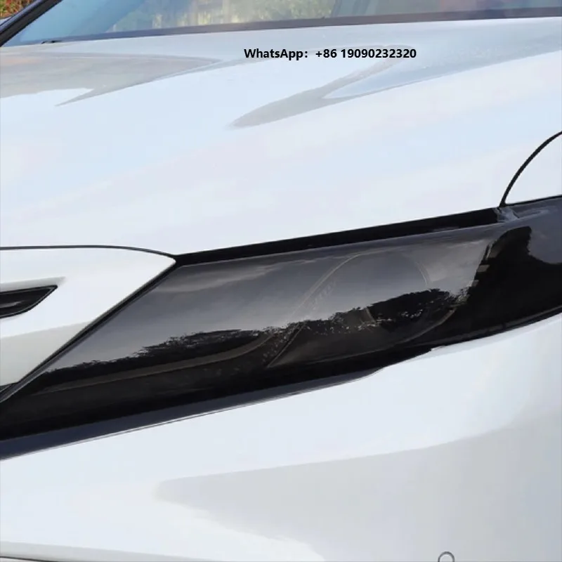 Gloss Black Headlight Tint Film Self-Healing Protective Wrap for Car Lights with  ttjj