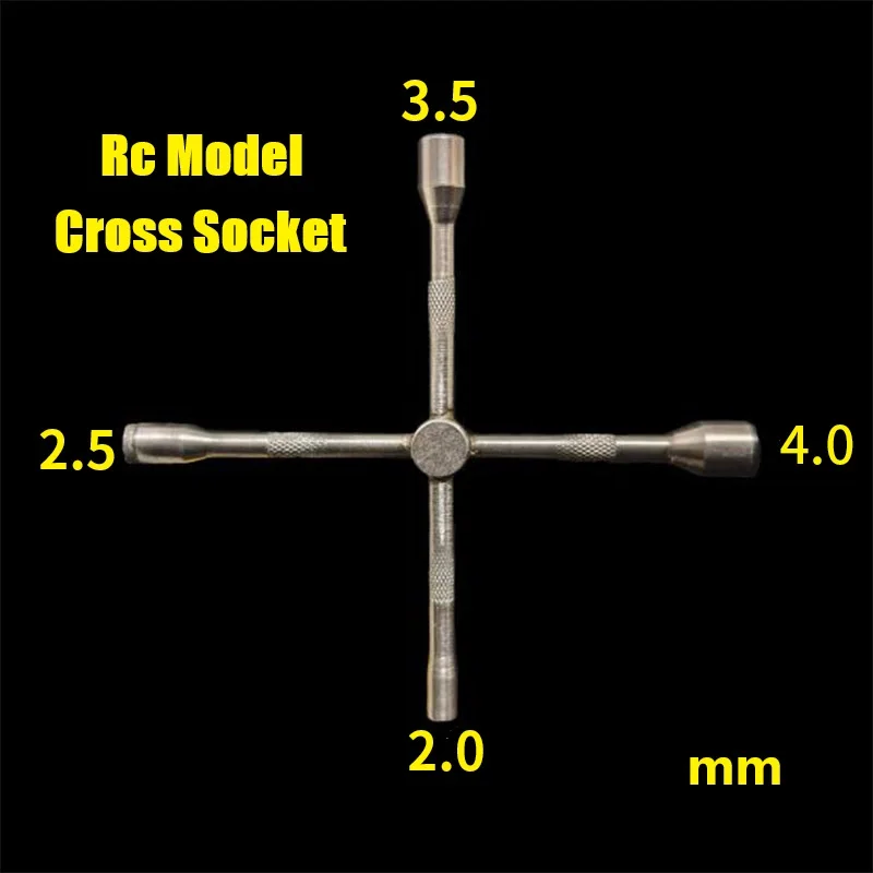 Rc الصليب المقبس الفولاذ المقاوم للصدأ صنع ل 1/14 تاميا التحكم عن بعد جرار مركبة يتم التحكم بها عن بُعد مقطورة أجزاء البناء مركبة Diy Hobb #1