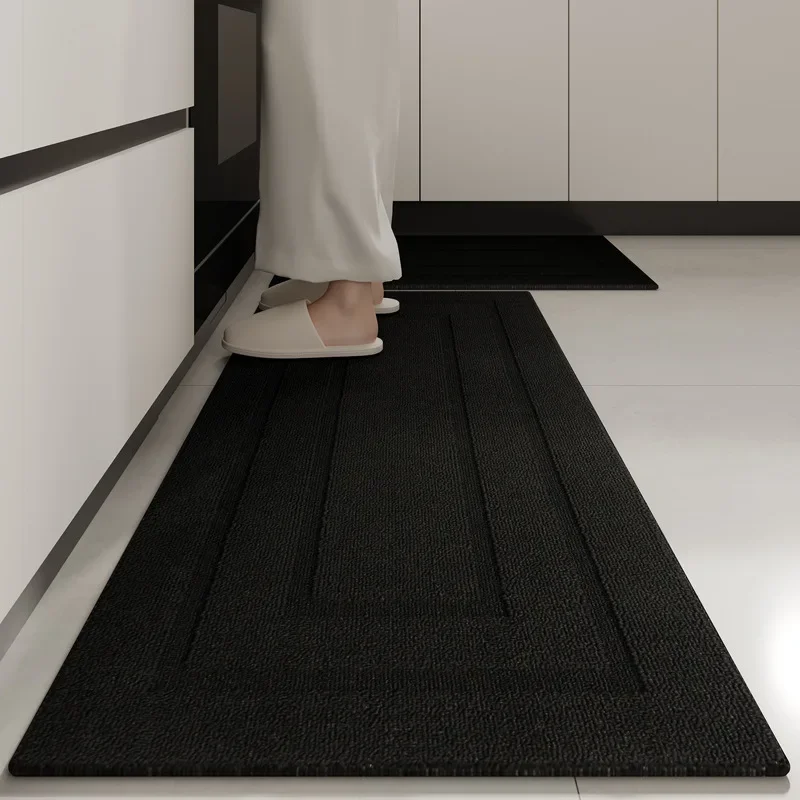 High-End Dirt-Resistant Kitchen Foot Pad Solid Absorbent Anti-Slip Mat for Porch Multi-Purpose Long Strip Wipeable Floor Carpet