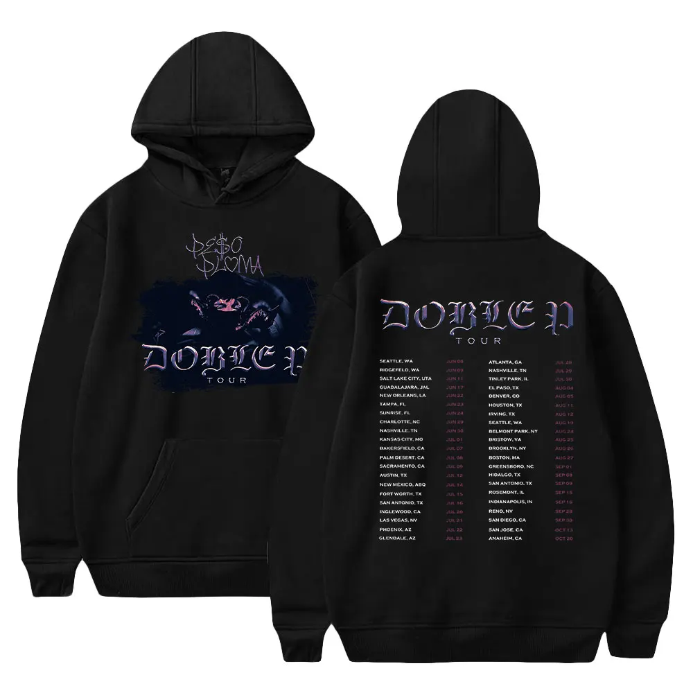 

Peso Pluma Hoodies 2023 Doble P Tour Touring Rapper Merch Print Casual HipHop Style Women/Man Sweatshirts