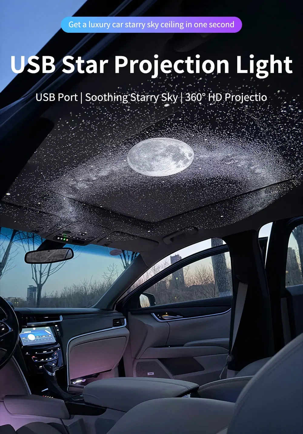 Auto-Innenraumbeleuchtung Dach-Sternenlicht USB LED Sternenhimmel-Projektor Dekoration Nacht-Party-Dekor Romantisches Saturn-Galaxie-Licht – Detail 1