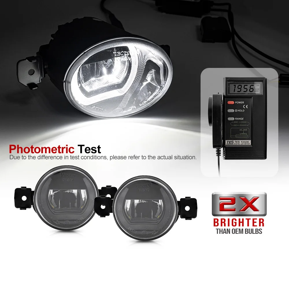 For Renault Clio 2 3  BB CB BR CR KR RS Sport Estate Campus 2001 2002 2003 2004 2005-2013 Led Bumper DRL Fog Lights Kit view 3