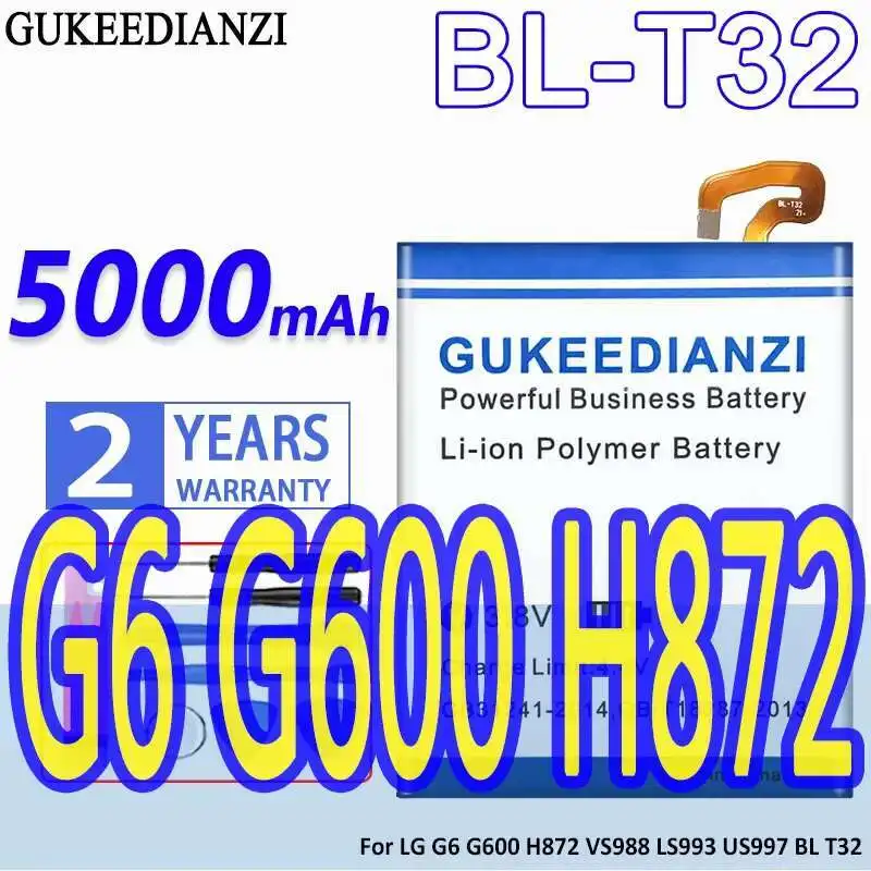 

For LG G6 G600 H872 VS988 LS993 US997 BL T32 5000mAh Mobile Phone Battery BL-T32 High-Efficiency