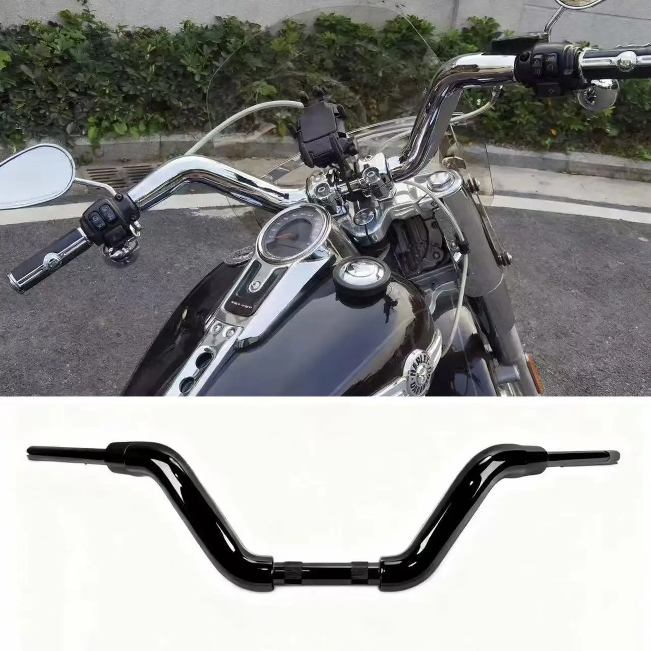 2 Inch Seagull Ape Hanger Seagull Bar For Harley Fat Boy Low Rider Street Bob Breakout Heritage 883 1200 48 Motorcycle Handlebar