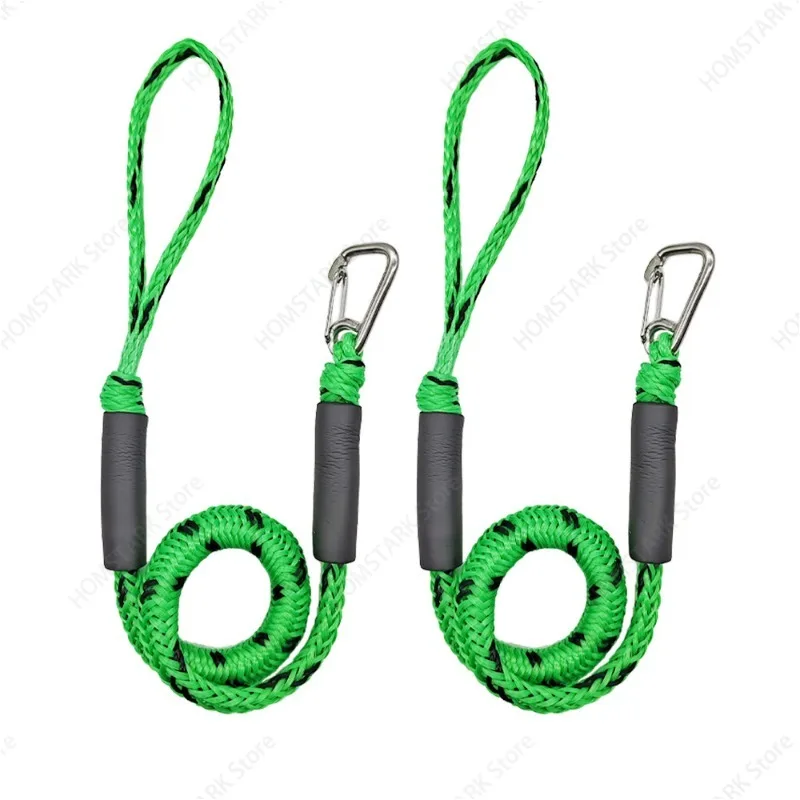 Boat Elastic Mooring Rope with Hook, Bungee Dock Line for Yacht, Inflatable Boat, Jet Ski, Outdoor Marine Docking Equipment