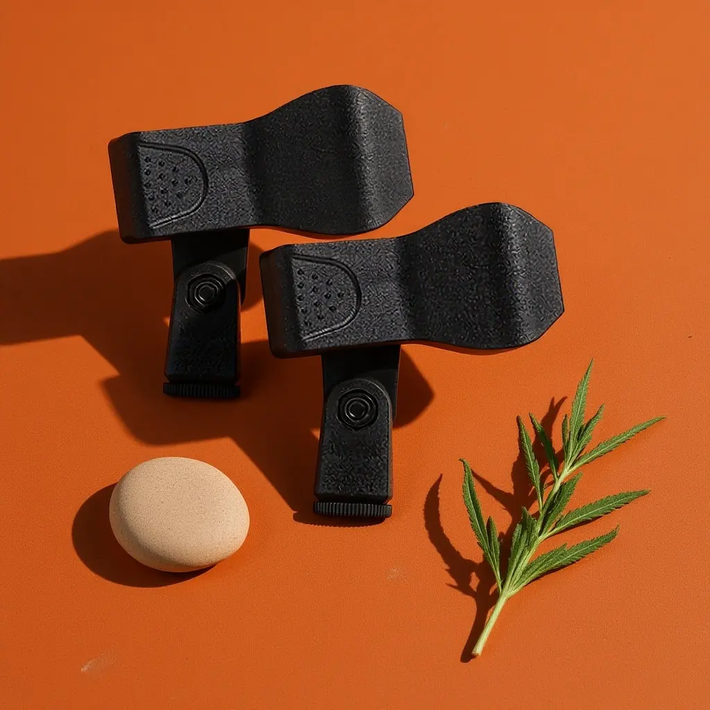 Clipe universal para suporte de microfone, 2 peças, plástico de alta qualidade, fácil instalação, superfície lisa, reutilizável para casa, escritório, karaokê